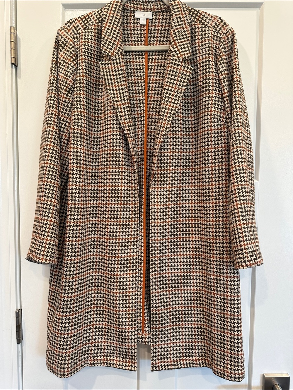 J. Jill Houndstooth Duster Jacket, Petite Large
